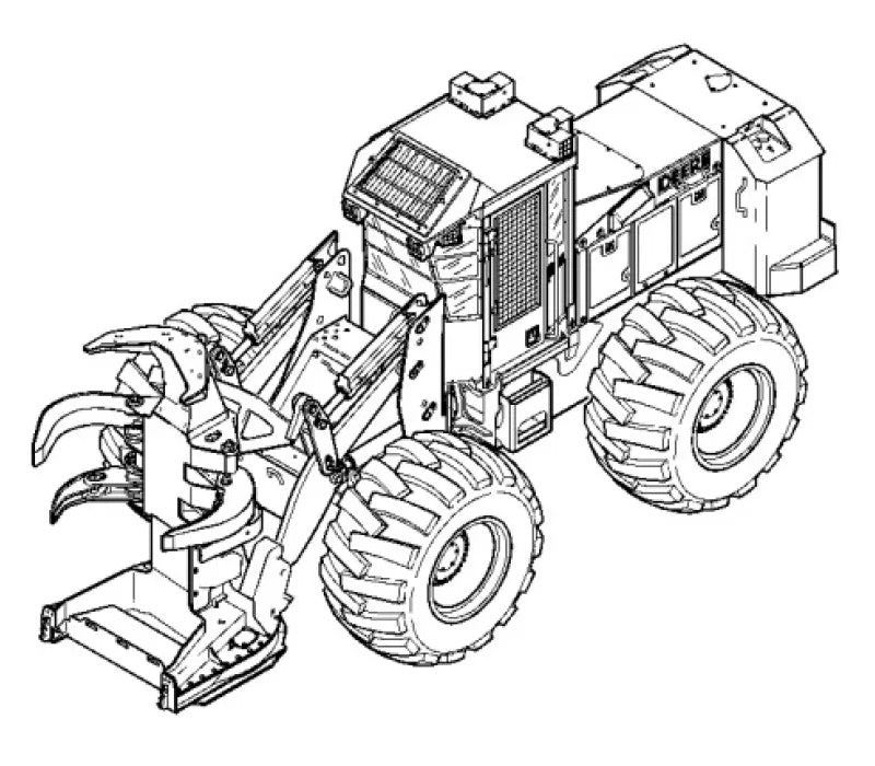 TM2216 John Deere 643J, 843J Wheeled Feller Buncher