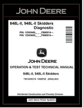 Load image into Gallery viewer, TM14335X19 - John Deere 848L-II 948L-II Grapple Skidder Operation and Test Manual PDF