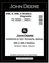 TM14335X19 - John Deere 848L-II 948L-II Grapple Skidder Operation and Test Manual PDF