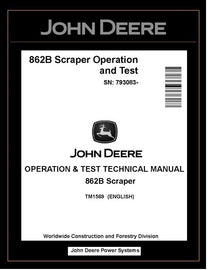 TM1569 - John Deere 862B Scraper Operation and Test Manual PDF