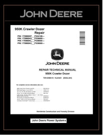 TM14358X19 REPAIR TECHNICAL MANUAL - JOHN DEERE 950K CRAWLER DOZER DOWNLOAD PDF