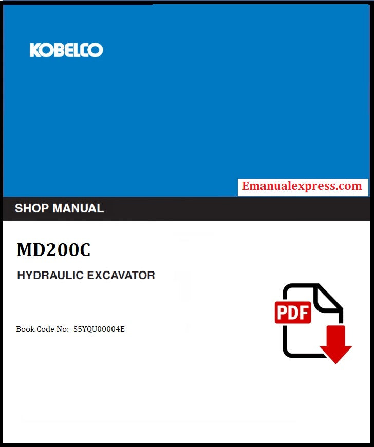 Download PDF - Kobelco MD200C Hydraulic Excavator Service Repair Shop Manual