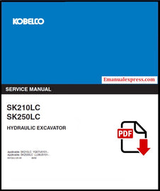 Download PDF - Kobelco SK210LC, SK250LC Hydraulic Excavator Repair Service Manual