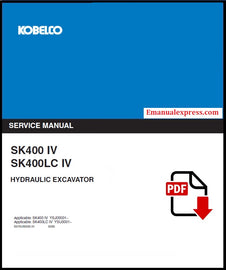 Download PDF - Kobelco SK400 IV, SK400LC IV Hydraulic Excavator Repair Service Manual