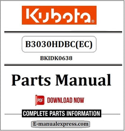 Download Kubota B3030HDBC(EC) Tractor Parts Manual BKIDK0638