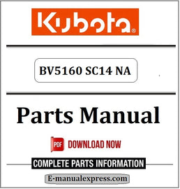Download Kubota BV5160 SC14 NA Parts Manual
