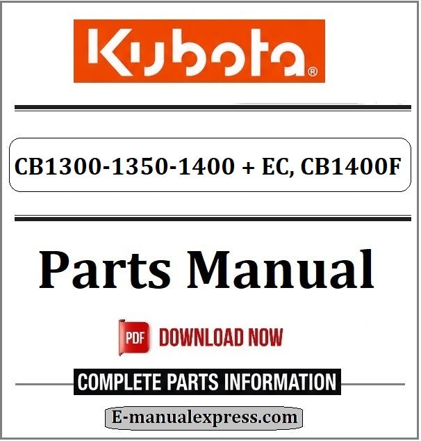 Download Kubota CB1300-1350-1400 + EC, CB1400F Parts Manual