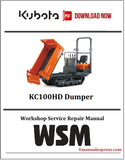 Download PDF - Kubota KC100HD Dumper Service Repair Manual