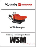 Download PDF - Kubota KC70 Dumper Service Repair Manual