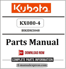 Kubota KX080-4 Parts Manual BIKIDK5048