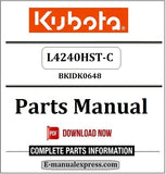 Download Kubota L4240HST-C Parts Manual BKIDK0648
