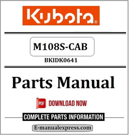 Kubota M108S-CAB Parts Manual BKIDK0641