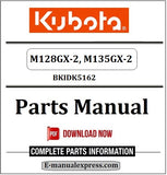 Download Kubota M128GX-2, M135GX-2 Parts Manual BKIDK5162