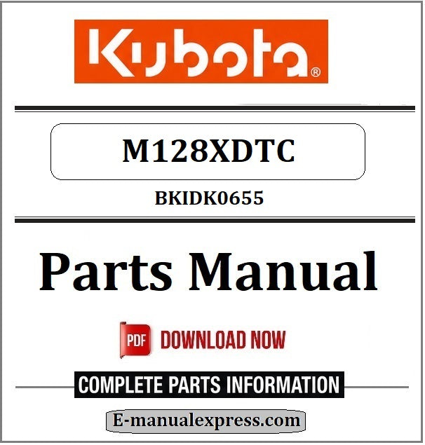 Download Kubota M128XDTC Parts Manual BKIDK0655