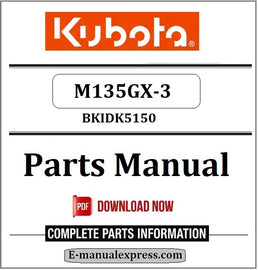 Download Kubota M135GX-3 Parts Manual BKIDK5150