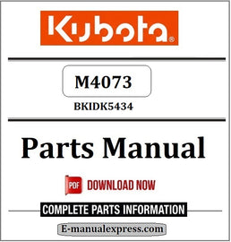 Kubota M4073 Parts Manual BKIDK5434