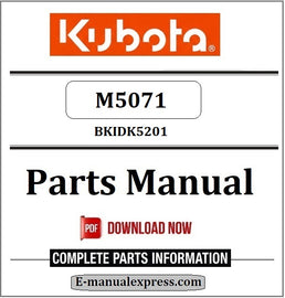 Kubota M5071 Parts Manual BKIDK5201