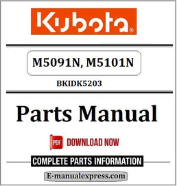 Kubota M5091N, M5101N Parts Manual BKIDK5203