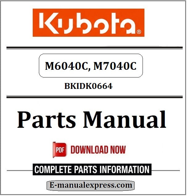 Download Kubota M6040C, M7040C Parts Manual BKIDK0664