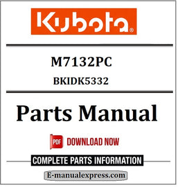 Kubota M7132PC Parts Manual BKIDK5332