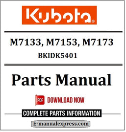 Download Kubota M7133, M7153, M7173 Parts Manual BKIDK5401