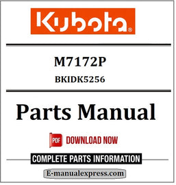 Kubota M7172P Parts Manual BKIDK5256