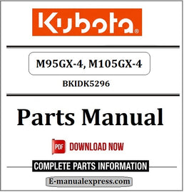 Kubota M95GX-4, M105GX-4 Parts Manual BKIDK5296
