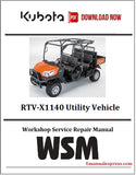 Download PDF - Kubota RTV-X1140 Utility Vehicle Service Repair Manual