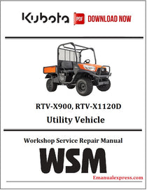 Download PDF - Kubota RTV-X900, RTV-X1120D Utility Vehicle Service Repair Manual
