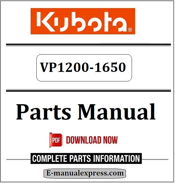 Download Kubota VP1200-1650 Parts Manual