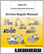 Load image into Gallery viewer, Download PDF - Liebherr A900-ZW Litronic Hydraulic Excavator Service Repair Manual