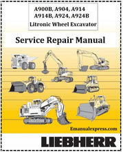 Load image into Gallery viewer, Download PDF - Liebherr A900B, A904, A914, A914B, A924, A924B Litronic Wheel Excavator Service Repair Manual