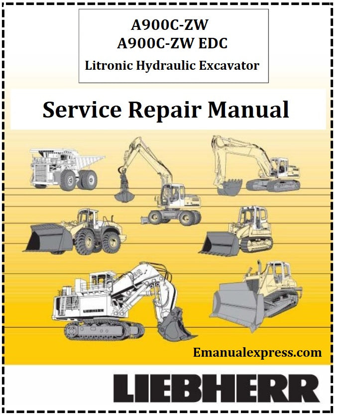 Download PDF - Liebherr A900C-ZW Litronic Hydraulic Excavator Service Repair Manual