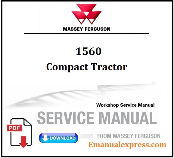 Download PDF - Massey Ferguson 1560 Compact Tractor Workshop Service Repair Manual 4283360M2