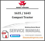 Download PDF - Massey Ferguson 1635, 1643 Compact Tractor Workshop Service Repair Manual 4283386M1