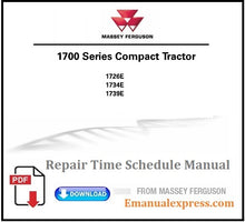 Load image into Gallery viewer, Download PDF - Massey Ferguson 1726E, 1734E, 1739E Compact Tractor Repair Time Schedule Manual 4283557M3
