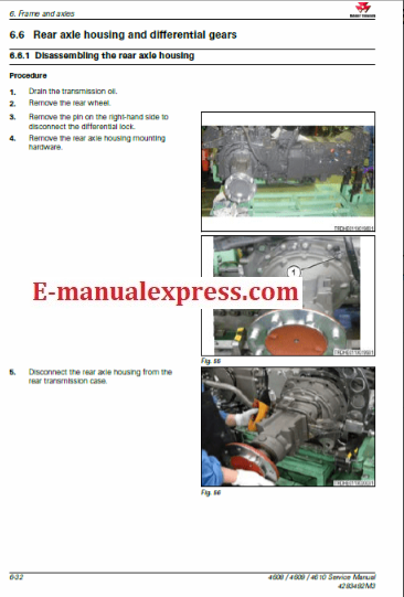Massey Ferguson 4608, 4609, 4610 Tractor PDF Service Manual