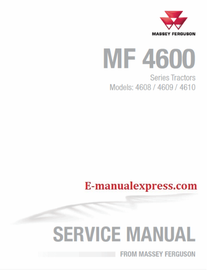 Massey Ferguson 4608, 4609, 4610 Tractor PDF Service Manual