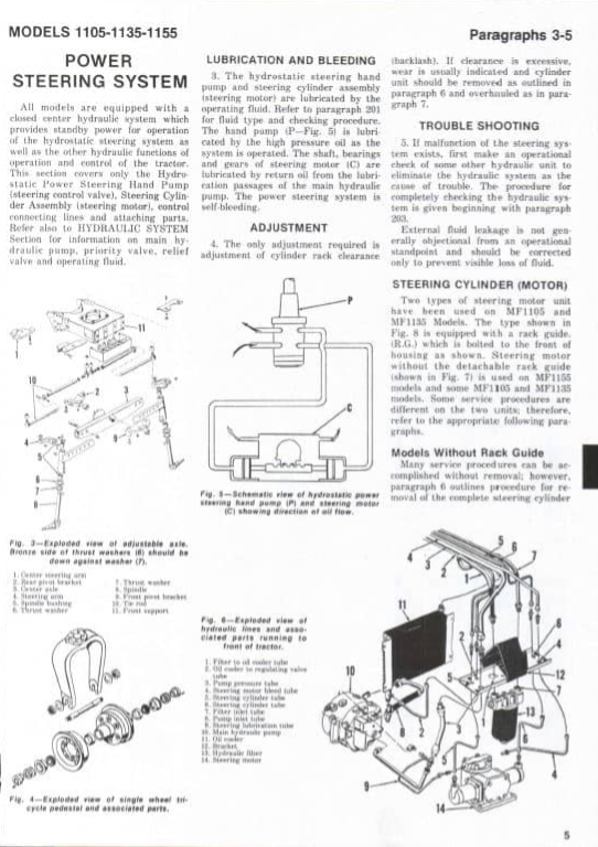 Massey Ferguson MF1105, MF1135, MF1155 Tractor PDF Shop Manual