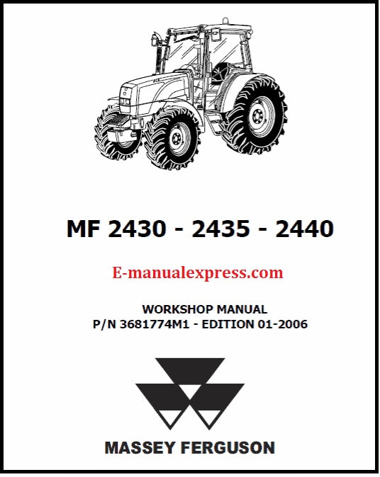 Massey Ferguson MF 2430, 2435, 2440 Utility Tractor PDF Workshop Manual