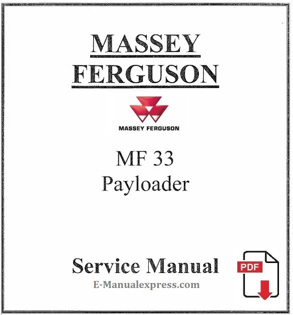 Massey Ferguson MF33 MF 33 Tractor PDF Service Repair Workshop Manual