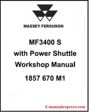 Load image into Gallery viewer, Massey Ferguson MF 3400 S Series MF-3425 S, MF-3435 S Tractor PDF Workshop Service Manual
