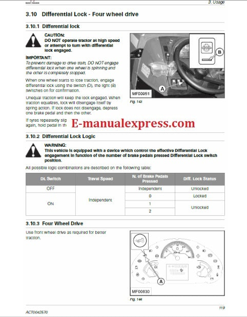 Massey Ferguson MF3700 VSFGEW Series PDF 55-77HP Technician Service Book