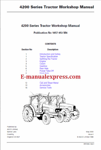 PDF Massey Ferguson MF 4200 Series 4225, 4235, 4245 Tractor Manual