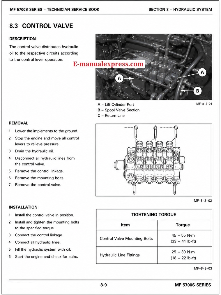Download Massey Ferguson MF 5709S, MF 5710S, MF 5711S, MF 5712S, MF 5713S Tractor Technician Service Book