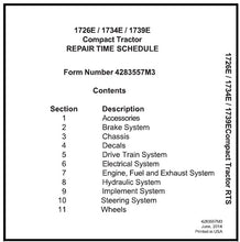 Load image into Gallery viewer, Download PDF - Massey Ferguson 1726E, 1734E, 1739E Compact Tractor Repair Time Schedule Manual 4283557M3