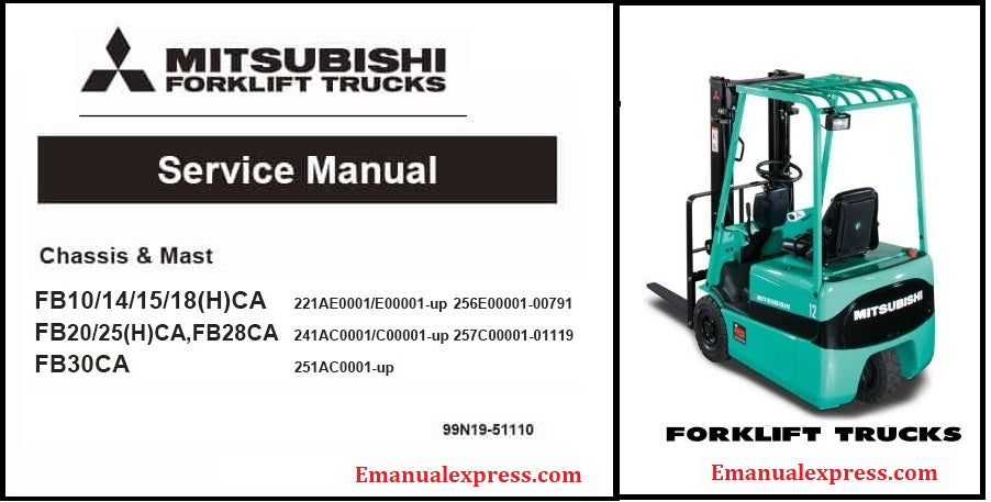 Download PDF - Mitsubishi FB28CA, FB30CA Forklift Truck Service Repair Manual