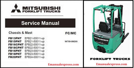 Download PDF - Mitsubishi FB13PNT, FB15PNT, FB16PNT, FB16CPNT Electric Forklift Service Repair Manual