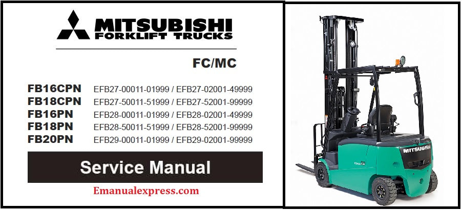 Download PDF - Mitsubishi FB16CPN, FB18CPN, FB16PN, FB18PN, FB20PN Forklift FC/MC Service Repair Manual