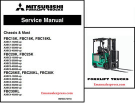 Download PDF - Mitsubishi FBC15K, FBC18K, FBC30K, FBC30KL Electric Forklift Truck Service Repair Manual